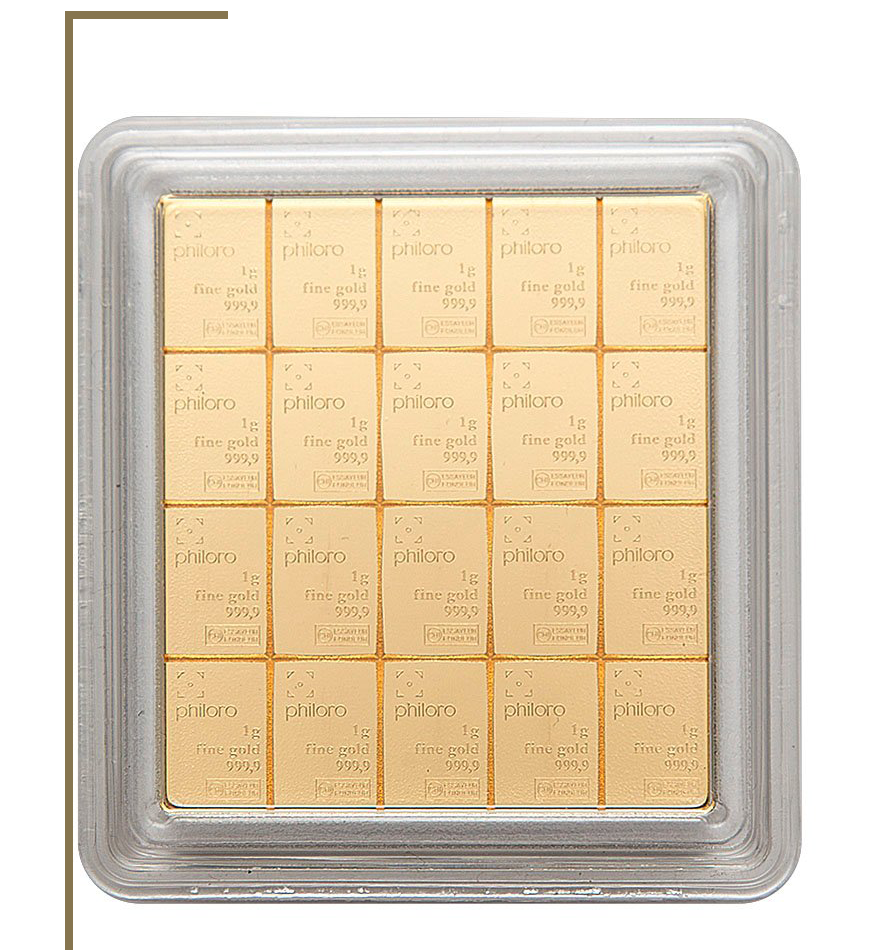 philoro product 20x1g gold bar
