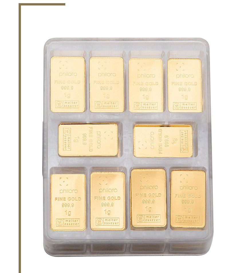 philoro product 10x1g gold bar