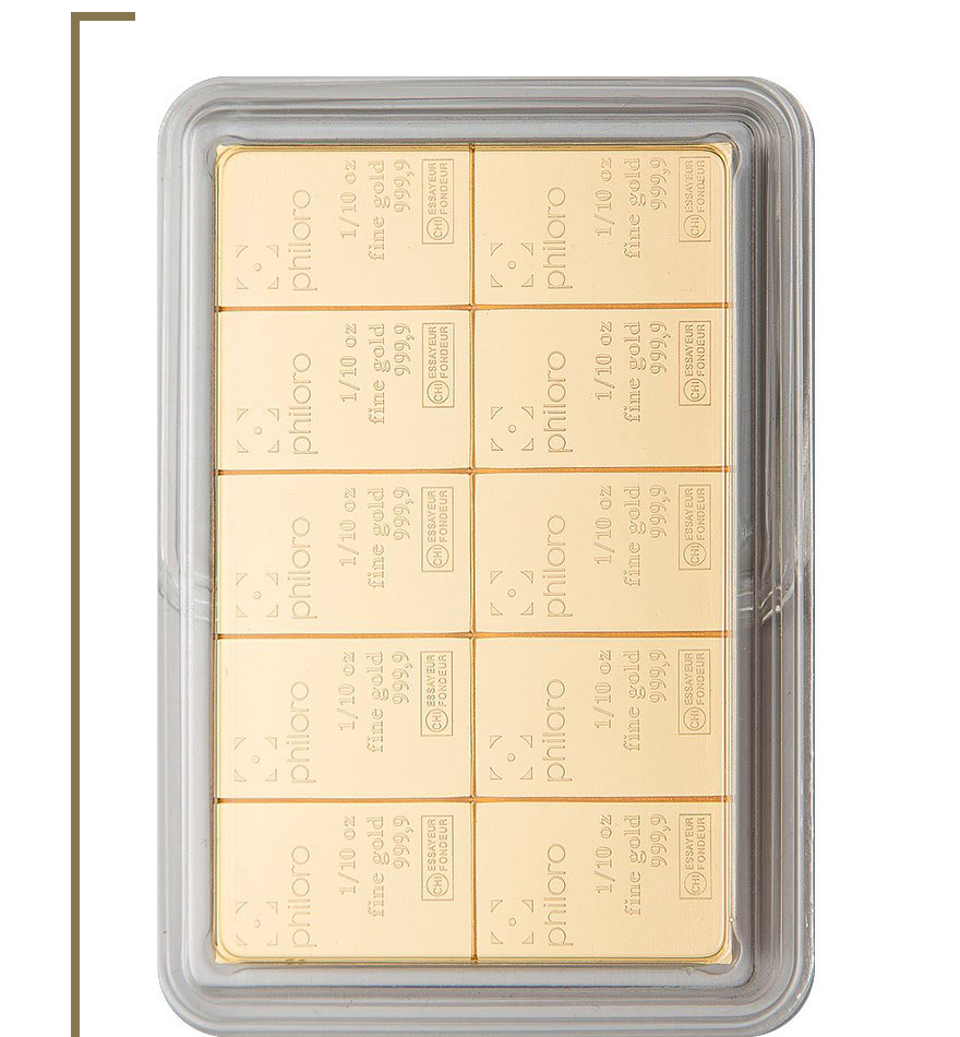 philoro product 10x1oz gold bar