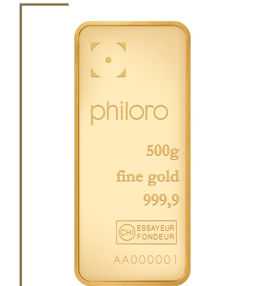 philoro product 500g gold bar