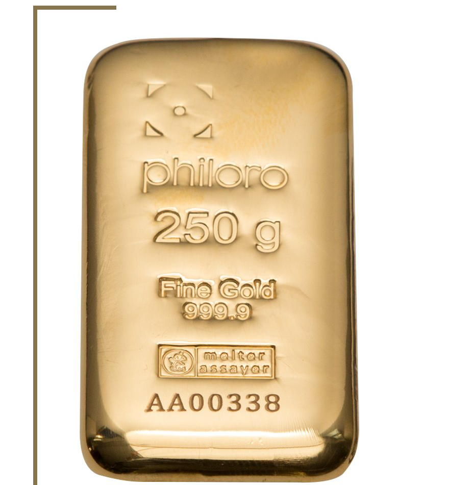 philoro product 250g gold bar